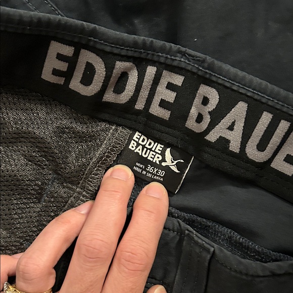 Eddie Bauer Black tech Pants men’s 36x30 - Picture 3 of 3